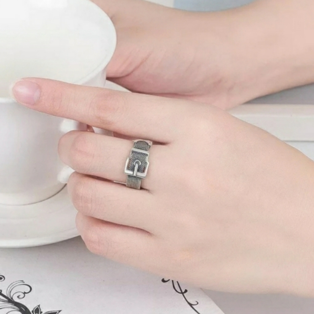 💍💍Sterling Silver Vintage belt ring